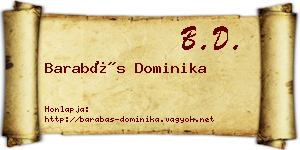 Barabás Dominika névjegykártya
